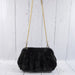 FAUX FUR RUCHED HANDBAG