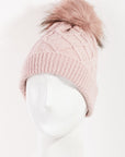 DIAMOND KNIT POMPOM TOQUE