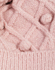 DIAMOND KNIT POMPOM TOQUE