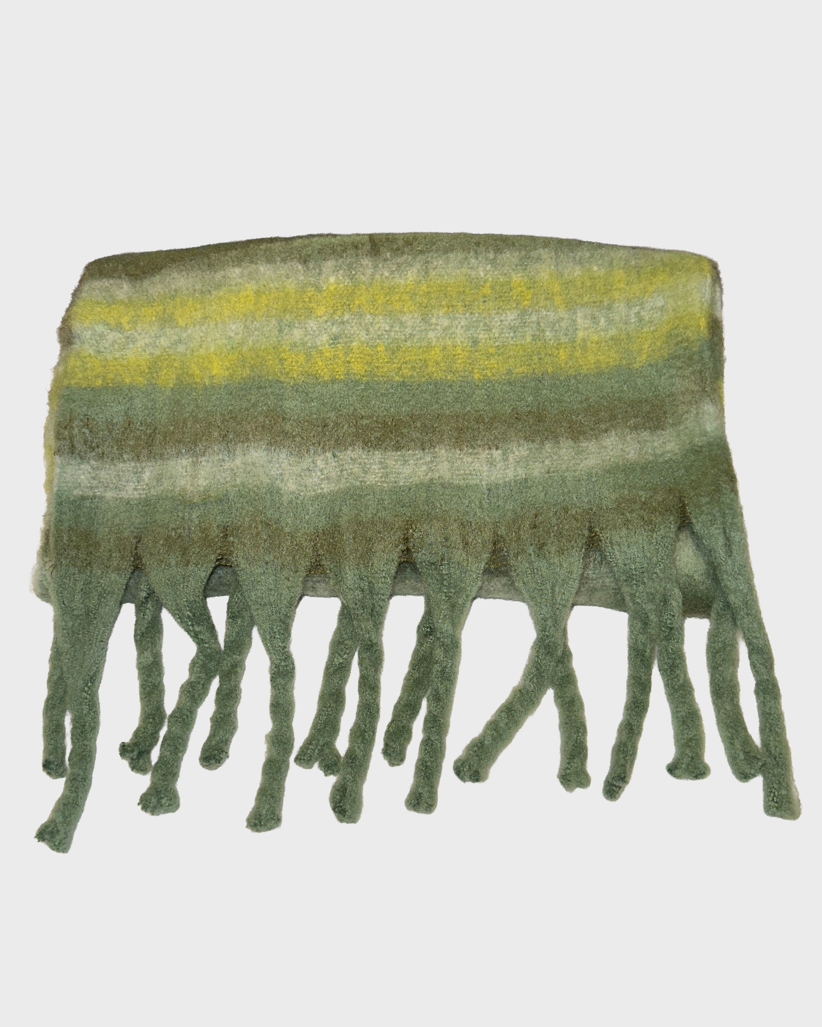 GRADIENT STRIPE PLUSH SCARF