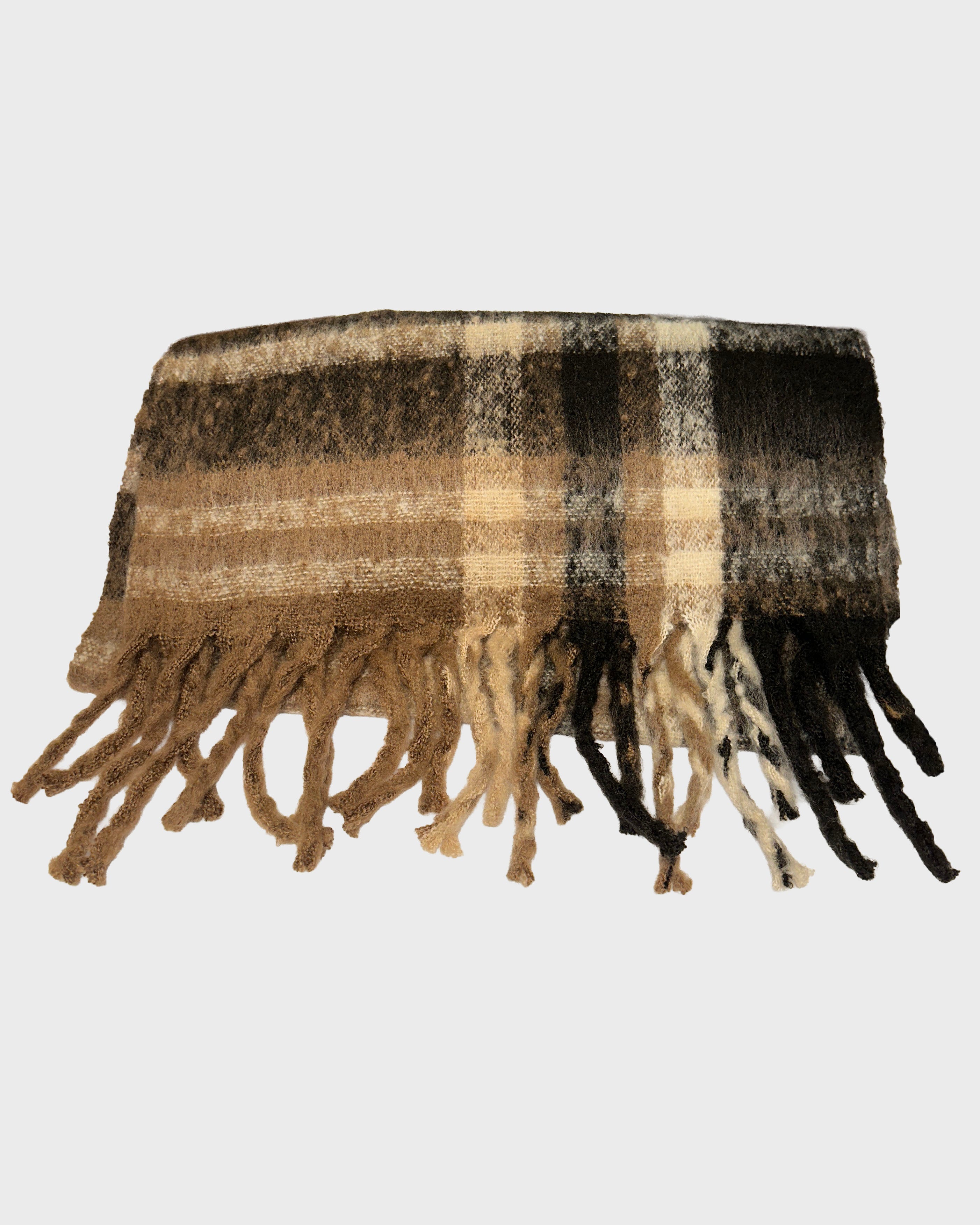 PLUSH PLAID SCARF