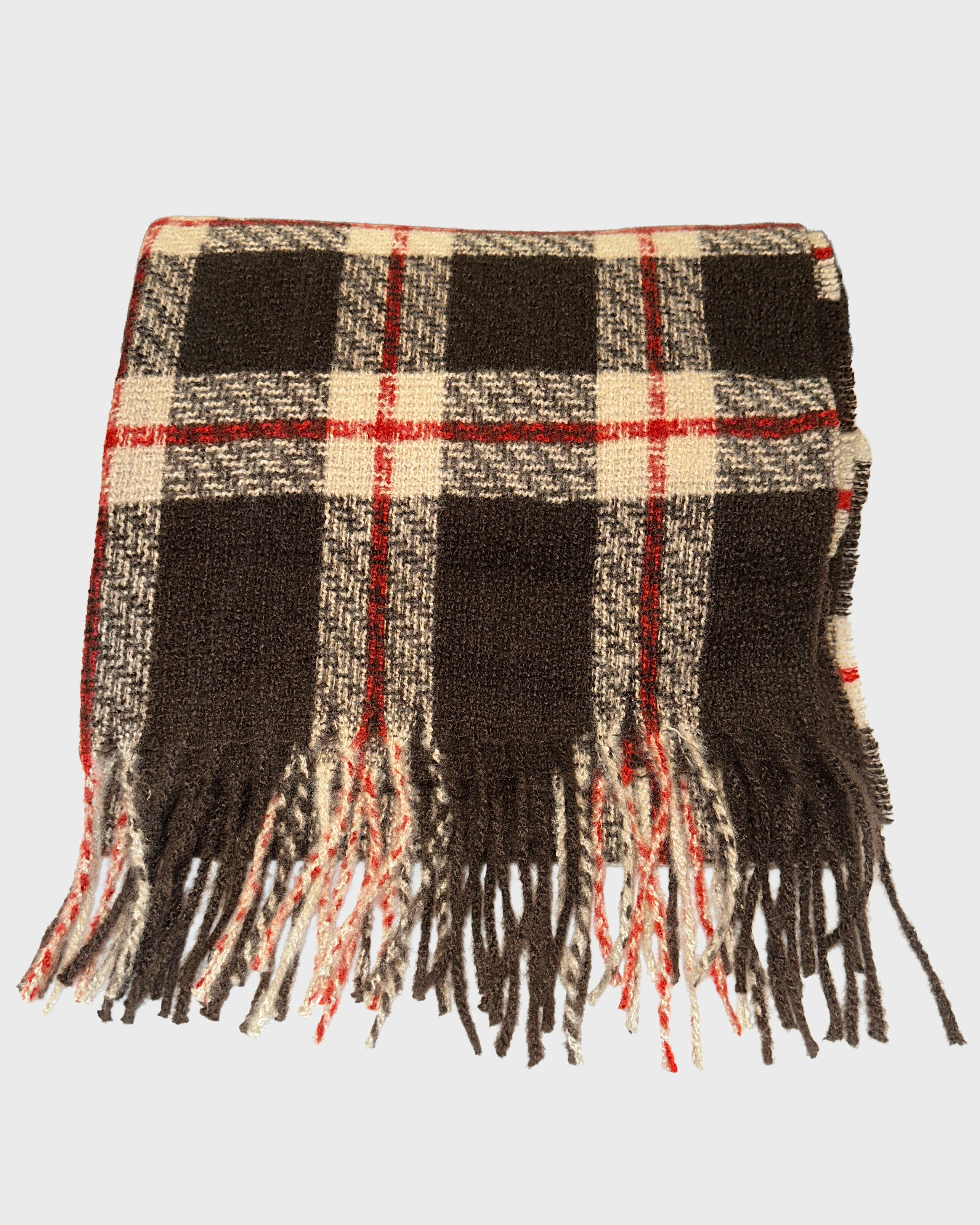 LOOSE WEAVE PLAID SCARF