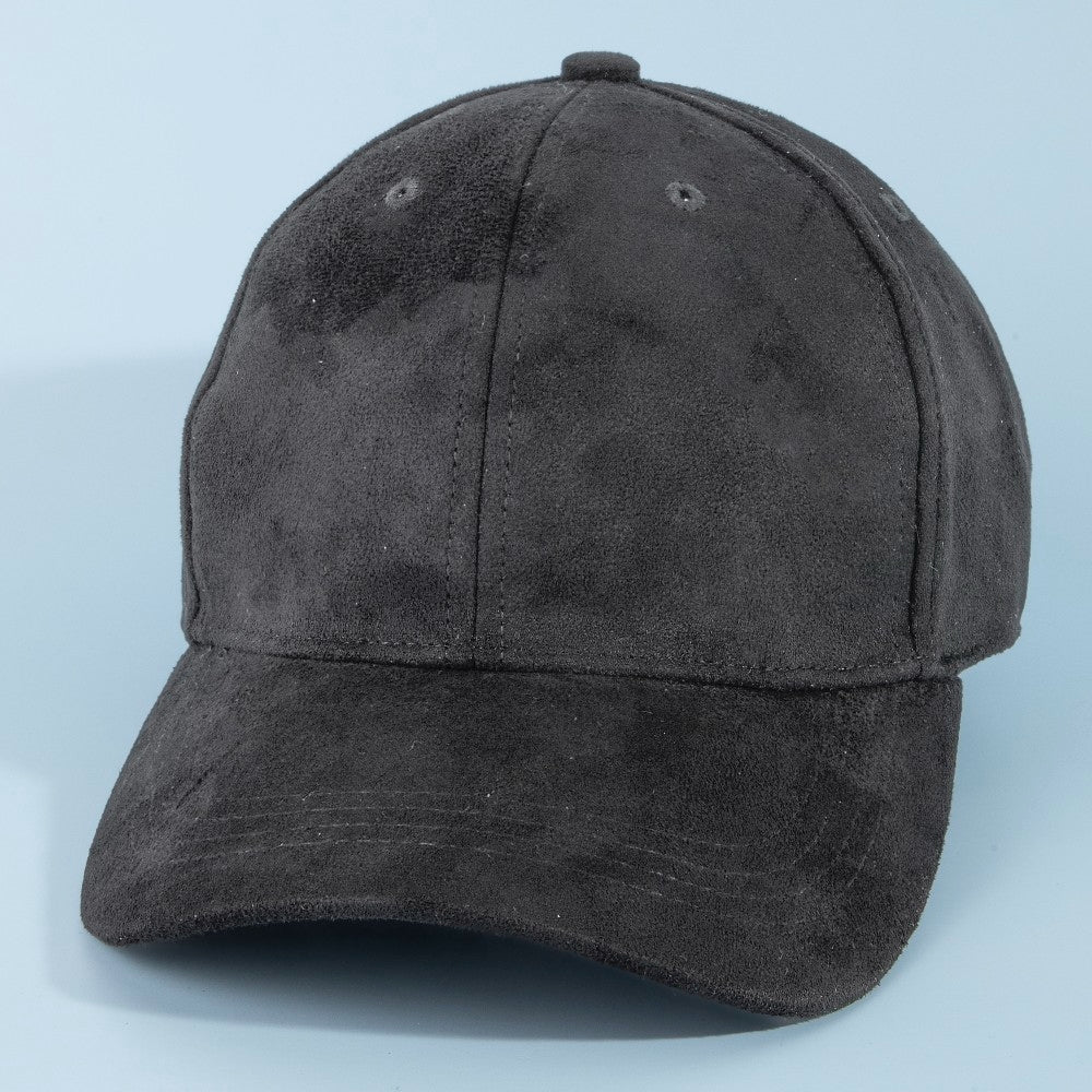 FAUX SUEDE BALL CAP