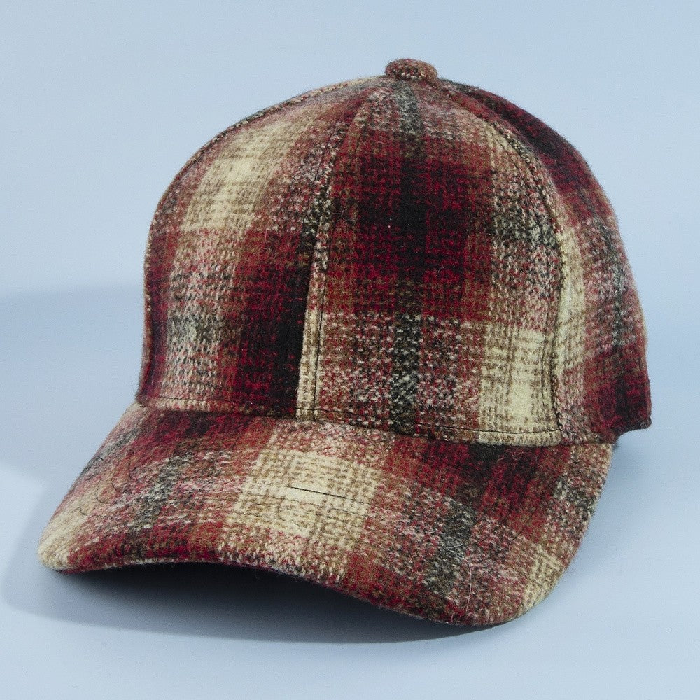 PLAID BALL CAP