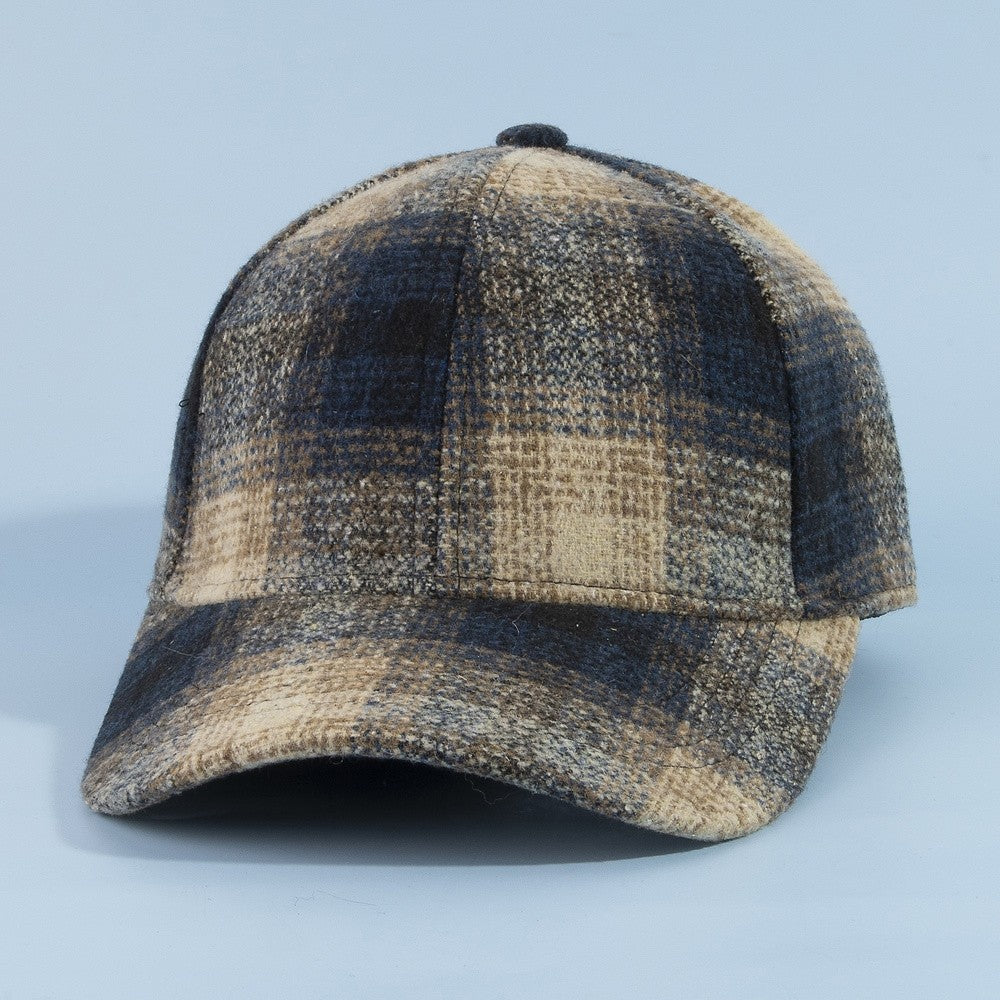 PLAID BALL CAP