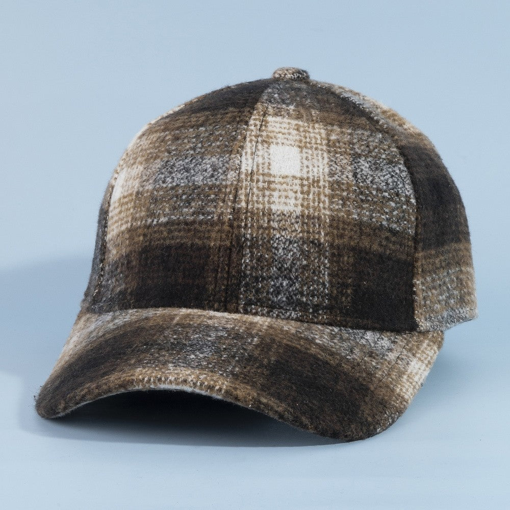 PLAID BALL CAP