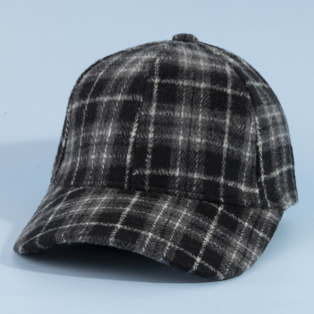 PLAID BALL CAP