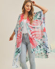 FLORAL SCRAWL OPEN WRAP