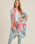 FLORAL SCRAWL OPEN WRAP