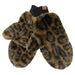 CONVERTIBLE FAUX FUR LEOPARD MITTEN