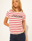 NICOLAS J'ADORE SHORT SLEEVE KNIT TOP