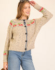 CHERRY KNIT CARDIGAN