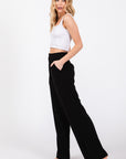 LINEN BLEND PATCH POCKET PANT