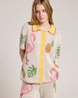 FLAMINGO KNIT POLO