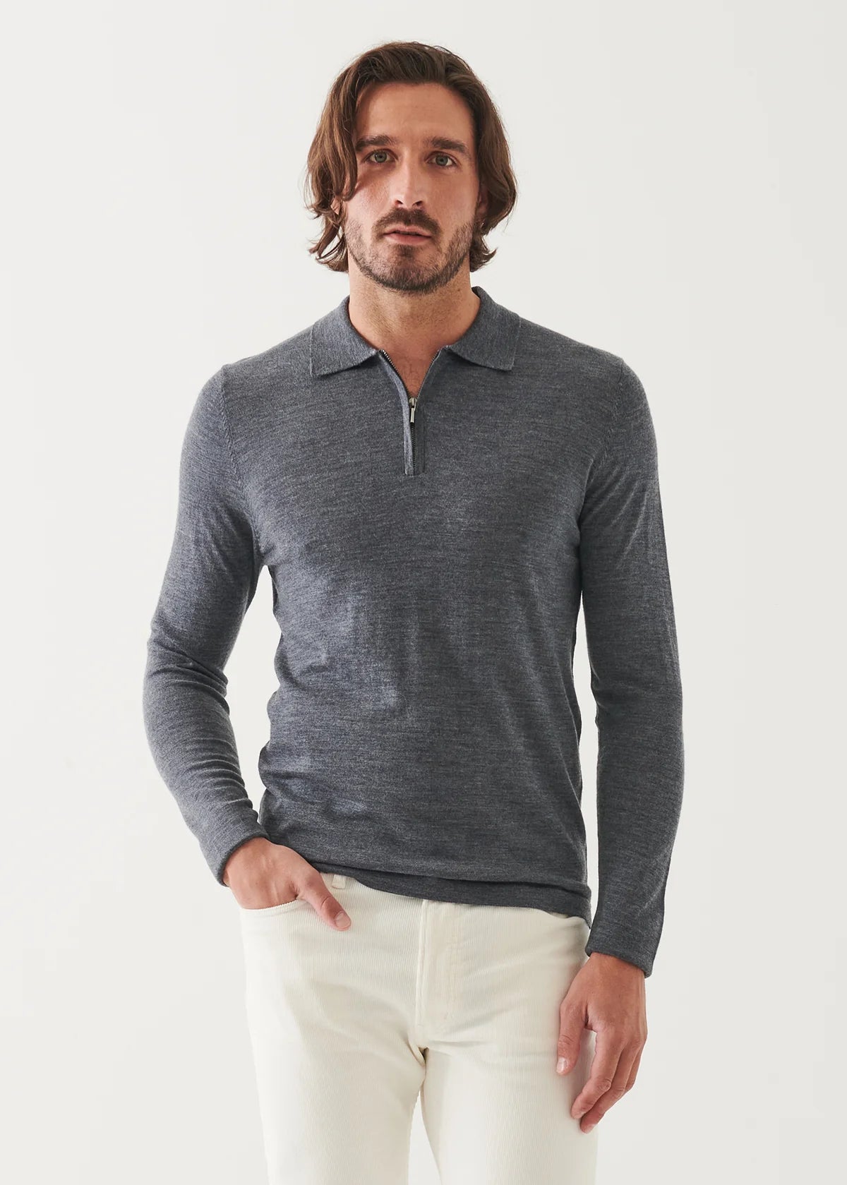 14GG MERINO 1/4 ZIP POLO