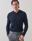 EXTRAFINE MERINO BUTTON POLO