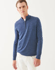 14GG MERINO 1/4 ZIP MOCK NECK SWEATER