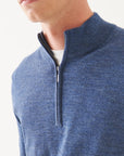 14GG MERINO 1/4 ZIP MOCK NECK SWEATER