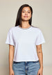 RHINESTONE TRIM TEE