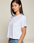 RHINESTONE TRIM TEE