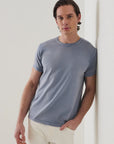 SHORT SLEEVE PIMA COTTON STRETCH VINTAGE WASH CREW TEE