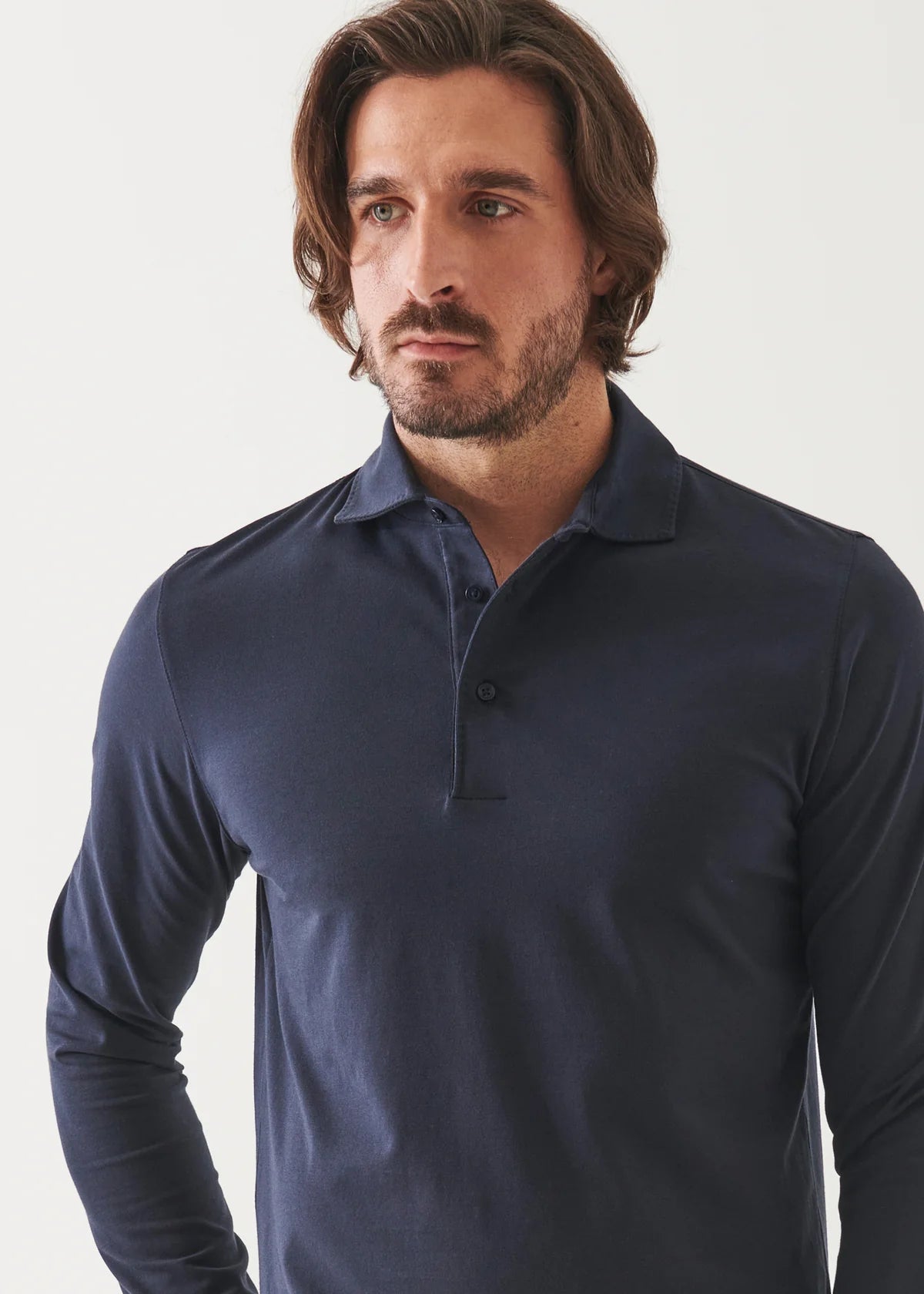 LONG SLEEVE ICONIC PIMA STRETCH POLO