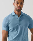 SHORT SLEEVE ICONIC PIMA COTTON STRETCH AMF STITCH POLO