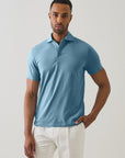 SHORT SLEEVE ICONIC PIMA COTTON STRETCH AMF STITCH POLO