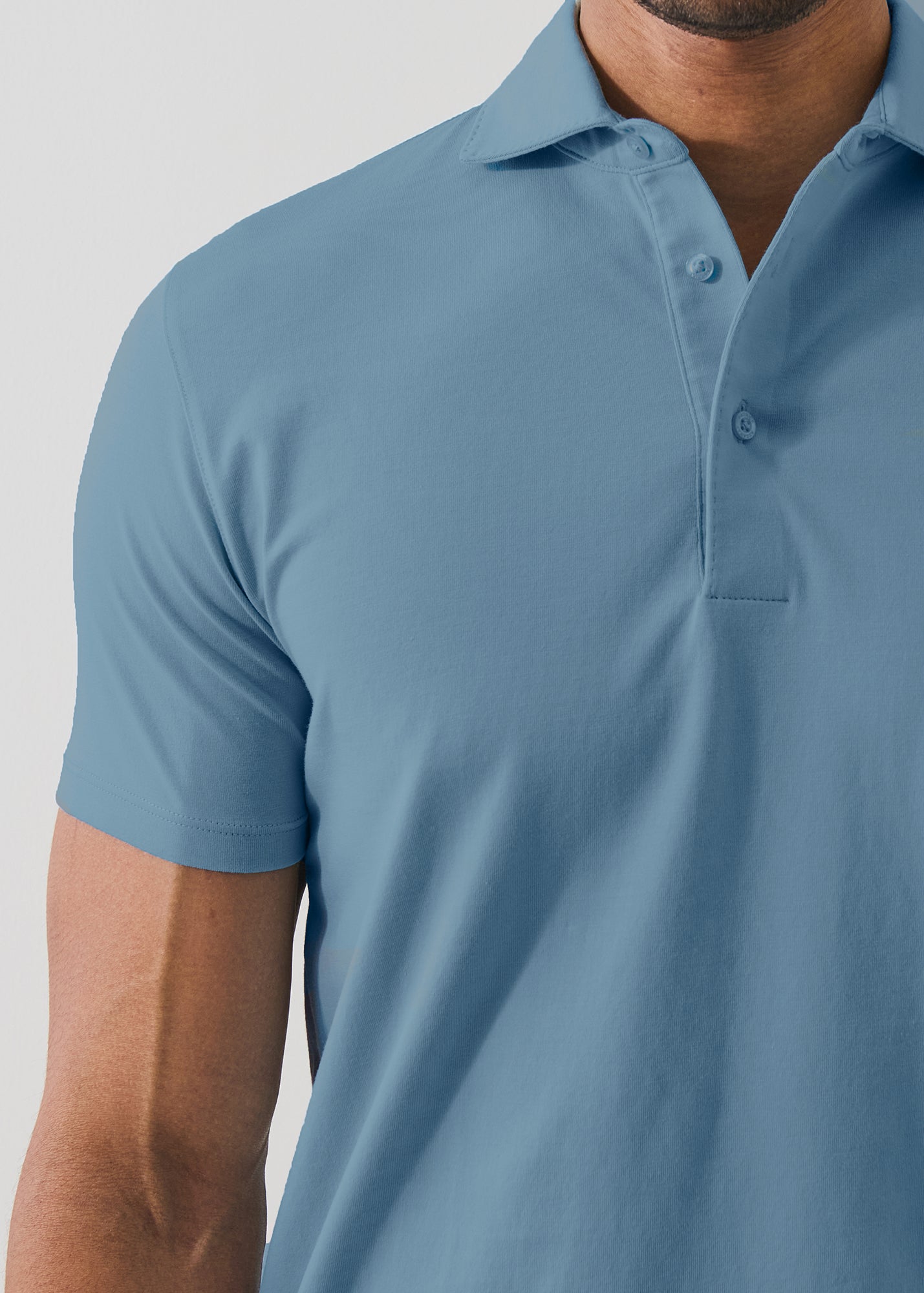 SHORT SLEEVE ICONIC PIMA COTTON STRETCH AMF STITCH POLO