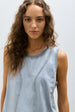FAUX LEATHER & SUEDE TANK