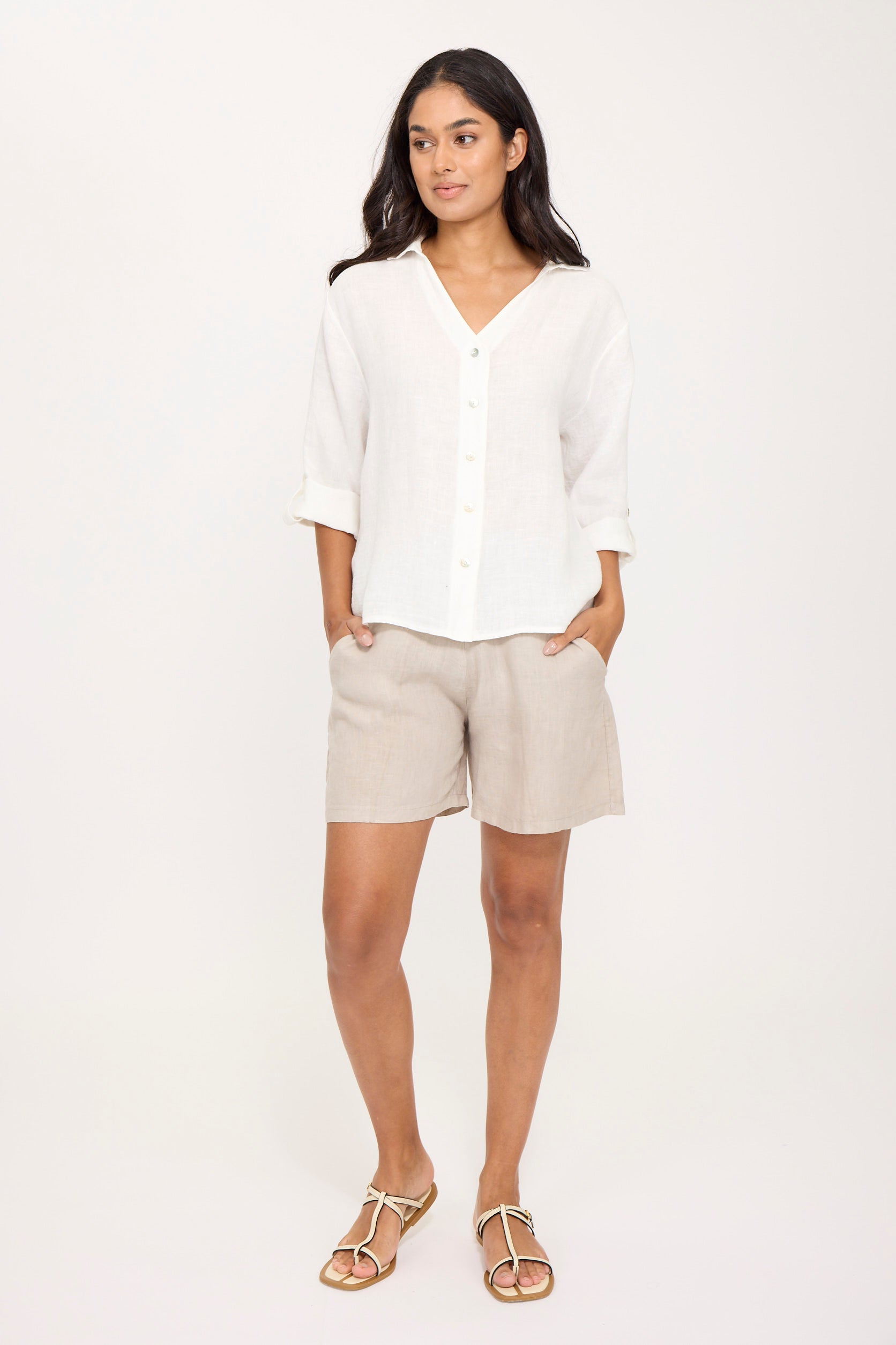 LINEN SHORTS