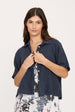 SHORT SLEEVE LINEN BLOUSE