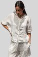 SHORT SLEEVE LINEN BLOUSE