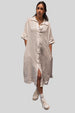 MAXI LINEN BLOUSE DRESS