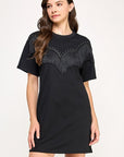 FRINGE T-SHIRT DRESS