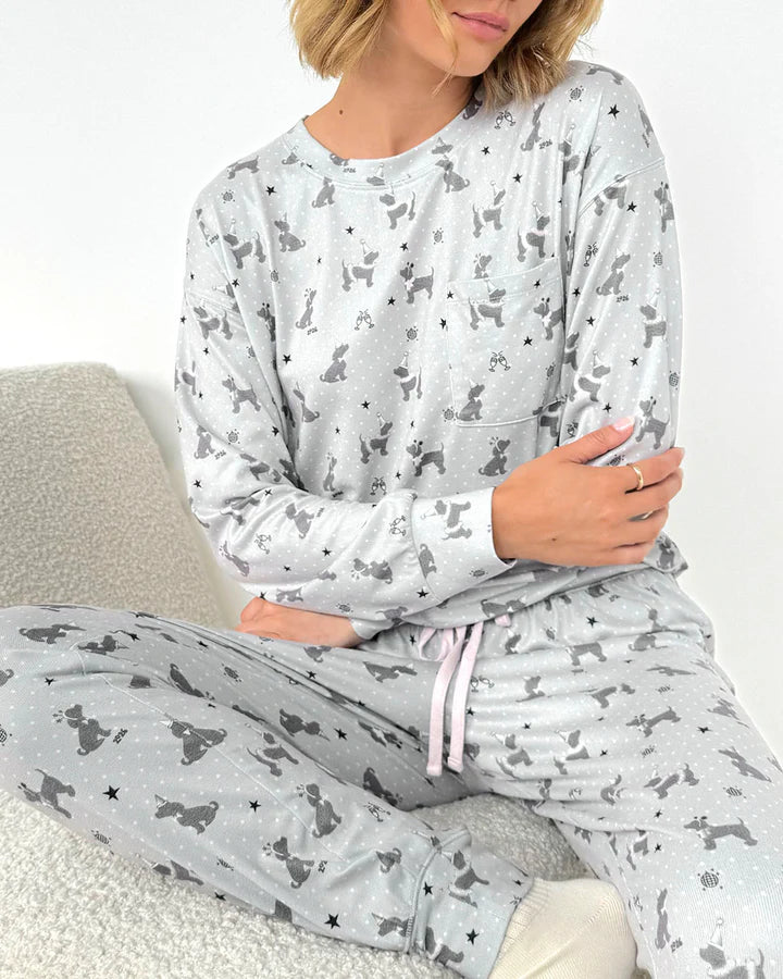 HOLIDAY DOG MARNA JERSEY PJ SET
