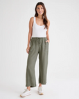 splendid angie pant in vintage olive, full body view