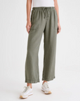 splendid angie pant in vintage olive, waist down view