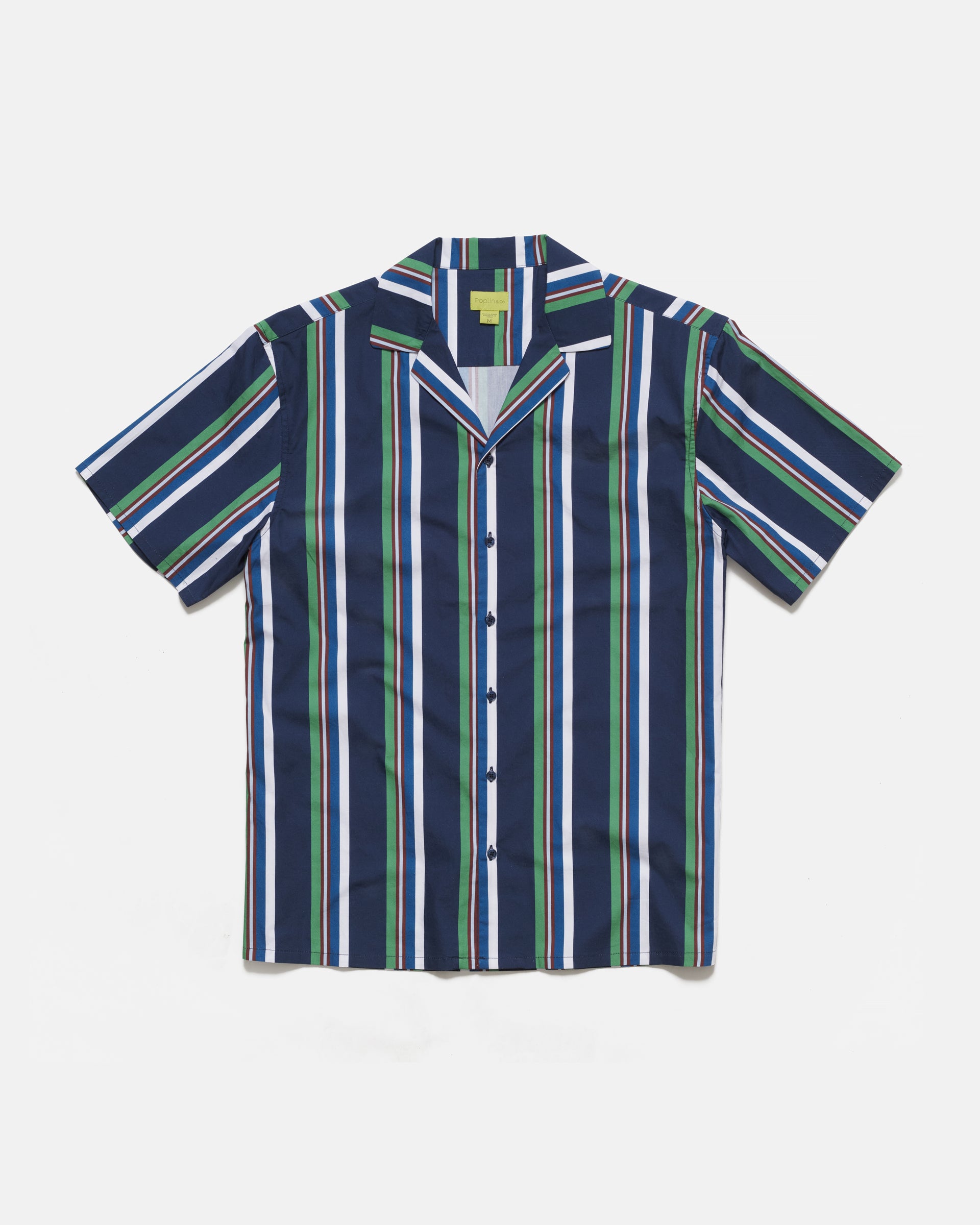 RETRO STRIPE SHORT SLEEVE CAMP SHIRT