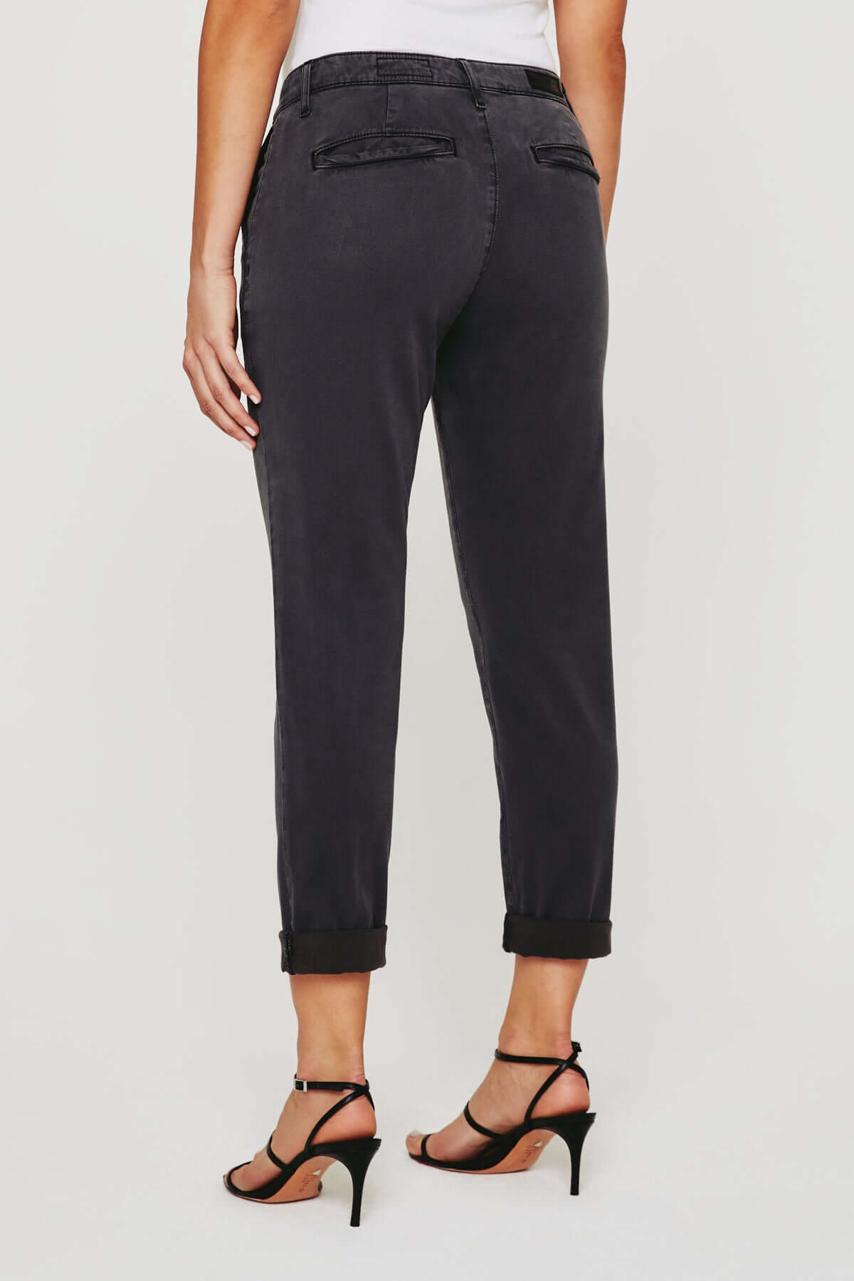 AG jeans caden tailored trouser in grey, rear view