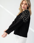 PEARL SHOULDER SWEATER