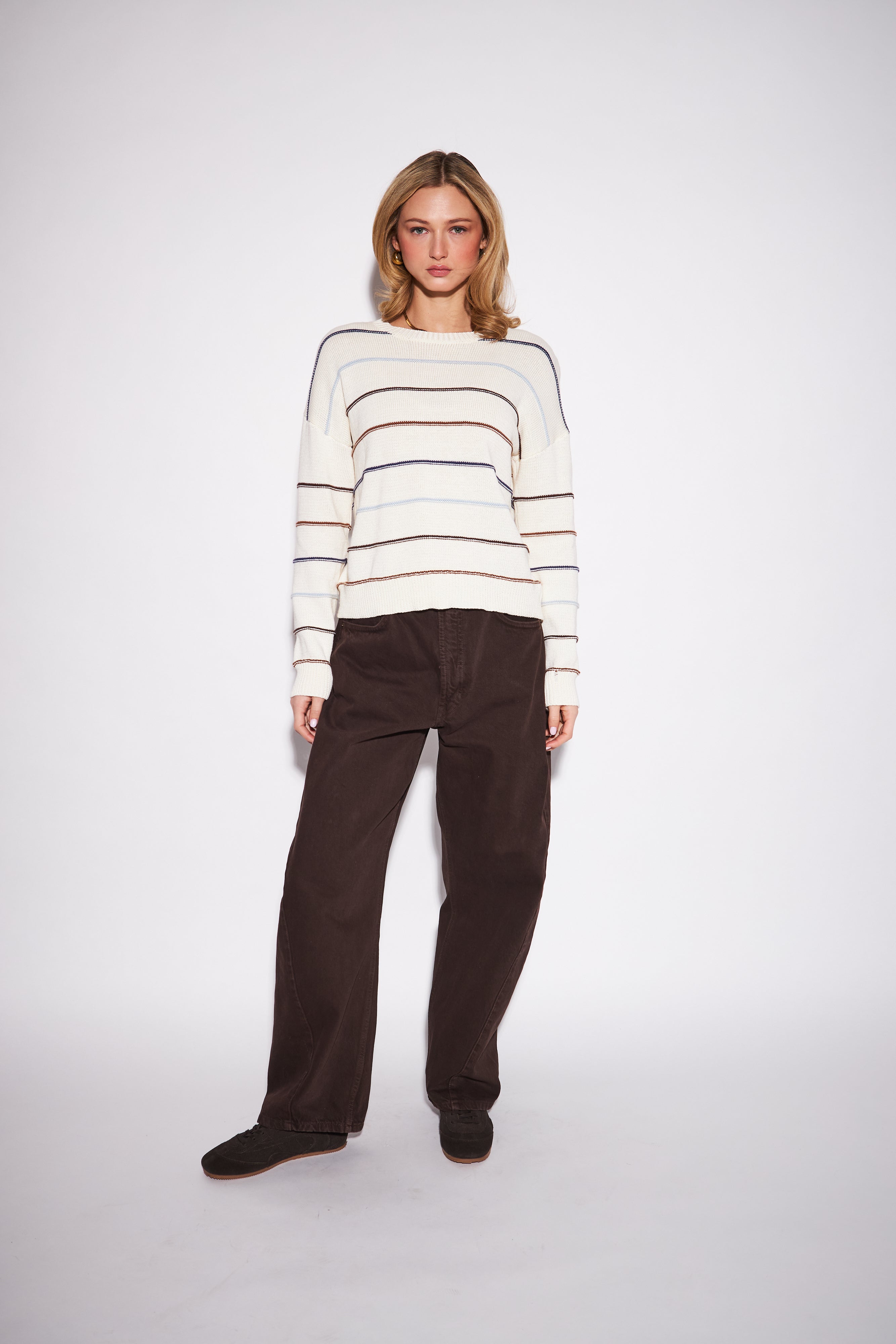 *COMING SOON* SHERRY STRIPED DROP SHOULDER SWEATER