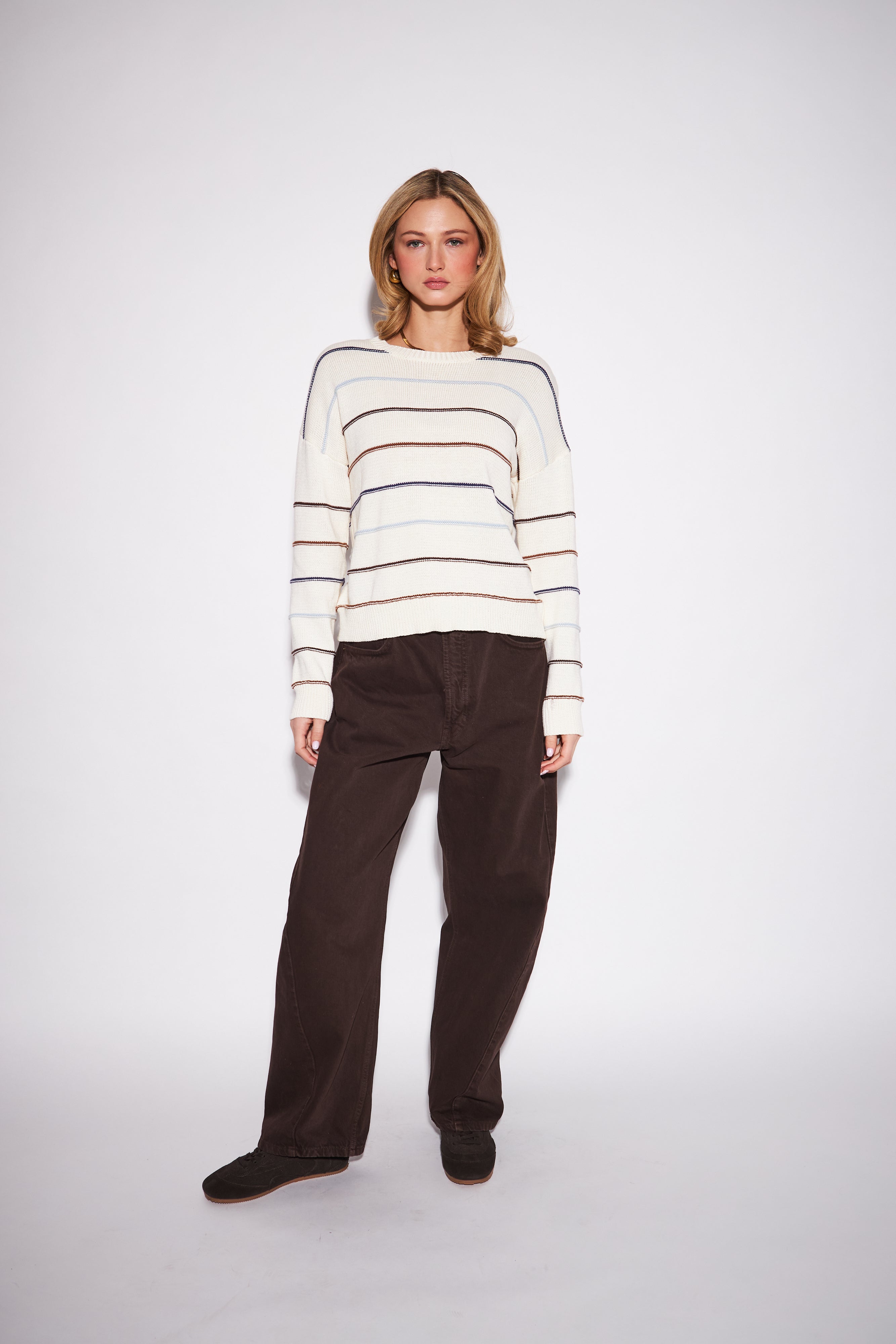 *COMING SOON* SHERRY STRIPED DROP SHOULDER SWEATER