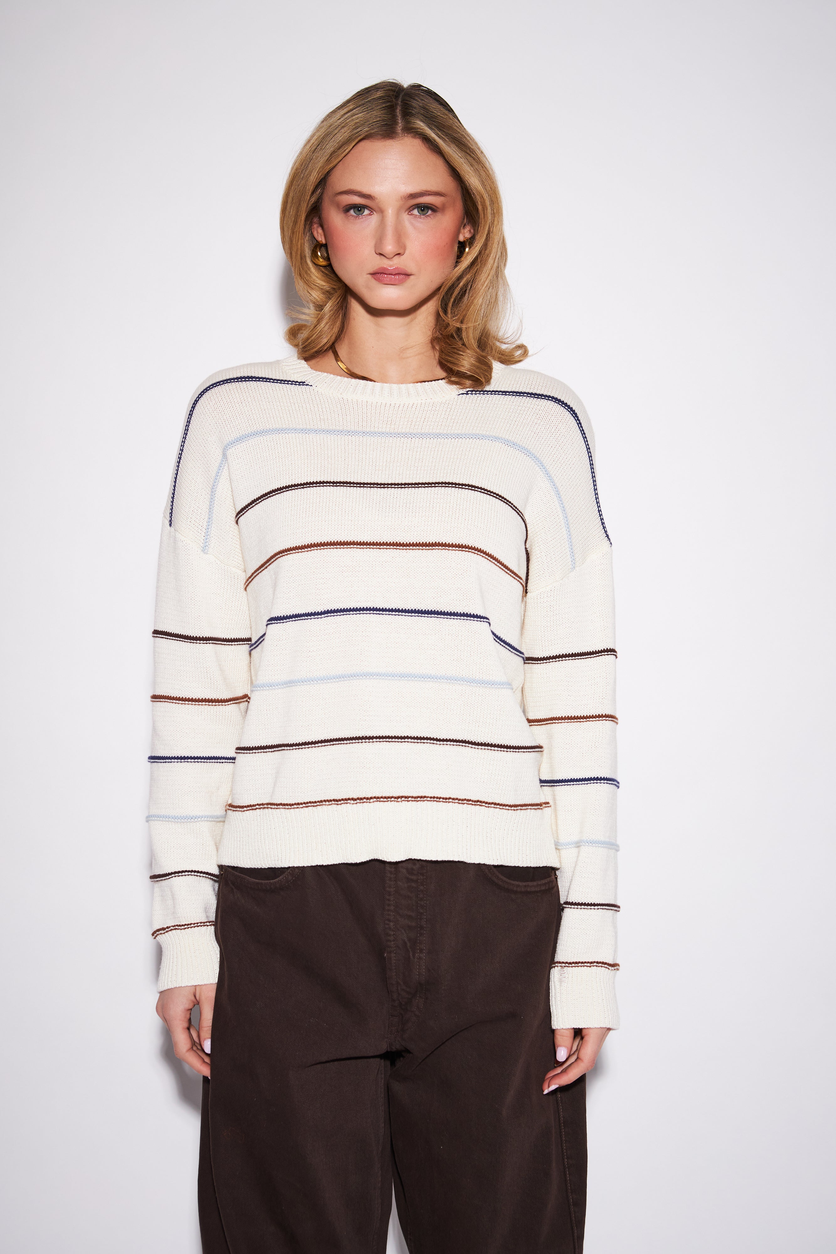 *COMING SOON* SHERRY STRIPED DROP SHOULDER SWEATER