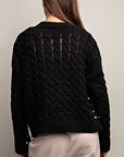 PEARL CABLE KNIT CARDIGAN