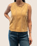 FAUX LEATHER & SUEDE TANK