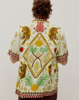 BEACH SHIRT IN TIGER CREAM