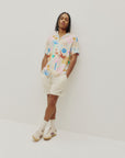 BEACH SHIRT IN CREAM SUNNY VIBES