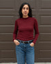 MOCK NECK FINE KNIT TOP