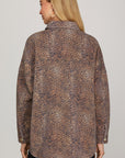 LEOPARD OVERSIZED TWILL JACKET